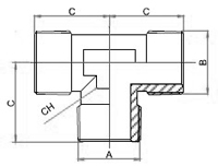 Male Tee Pipe Fittings, Brass Pipe Fittings, Brass Hose Fittings, Brass Air Connector, Brass BSP Fittings